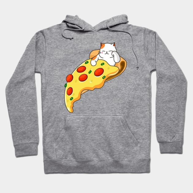 Cat and Pizza Hoodie by Kimprut